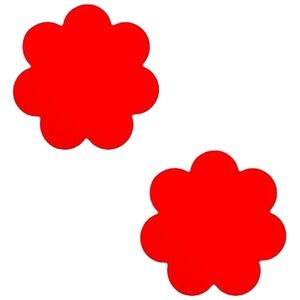 Red Flower Nipple Pasties Adhesive Floral Covers | Festival Rave Lingerie